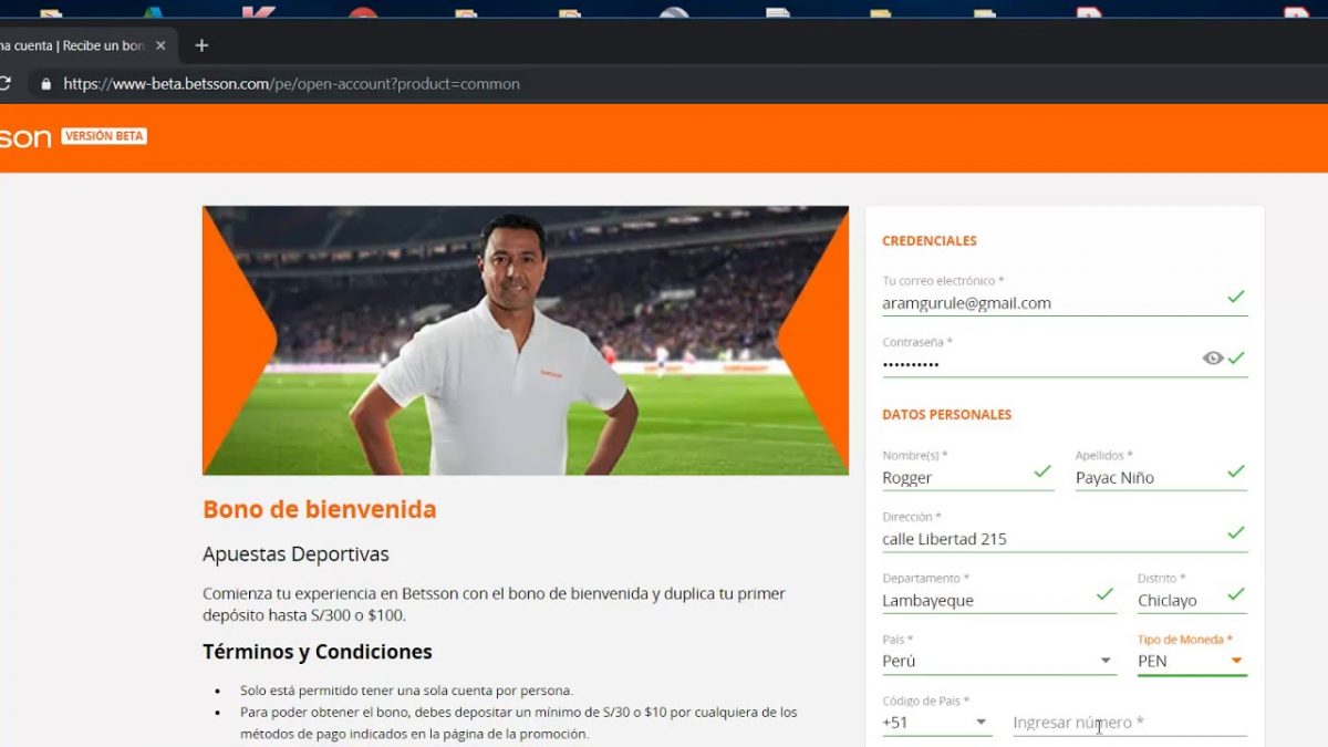 ¿Cómo registrarse en Betsson?