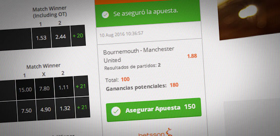 cashout en Betsson