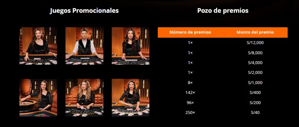 Juegos promocionales y pozo de premios